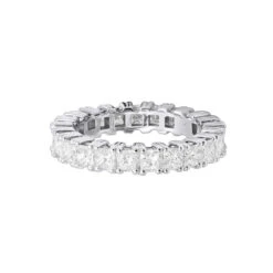 14K White Gold Princess Cut Diamond Eternity Ring 3.74ct 4.4mm -H'Hen Sale Store 14k gold princess cut diamond eternity ring 374ct p 24924 backwh