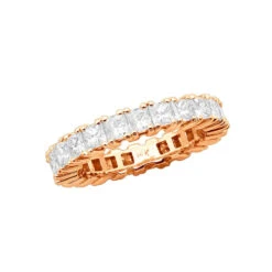 14K White Gold Princess Cut Diamond Eternity Ring 3.74ct 4.4mm -H'Hen Sale Store 14k gold princess cut diamond eternity ring 374ct p 24924 ro