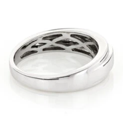 Solitaire 14K White Gold Princess Cut Diamond Wedding Band 0.25ct -H'Hen Sale Store 14k gold princess cut diamond wedding band 025ct p 7008 backwh