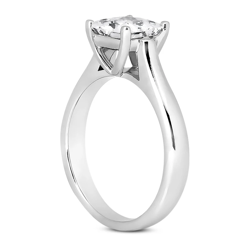 14K White Gold Princess Diamond Solitaire Engagement Ring 0.30ct 6 14K White Gold Princess Diamond Solitaire Engagement Ring 0.30ct - Image 4
