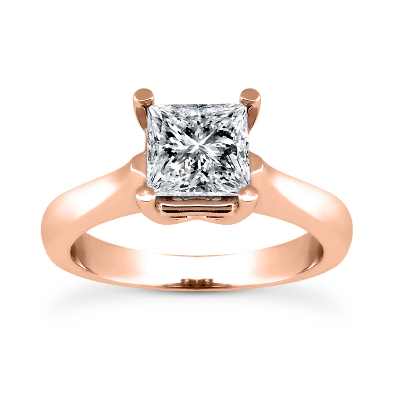 14K White Gold Princess Diamond Solitaire Engagement Ring 0.30ct 5 14K White Gold Princess Diamond Solitaire Engagement Ring 0.30ct - Image 3