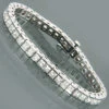 Women's Princess Diamond 14K White Gold Tennis Bracelet 13.55ct
