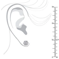 14K White Gold Prong Round Diamond Clusters Earrings 1.2ct Studs -H'Hen Sale Store 14k gold prong round diamond clusters earrings 12ct studs bodwh