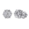 14K White Gold Prong Round Diamond Clusters Earrings 1.2ct Studs -H'Hen Sale Store 14k gold prong round diamond clusters earrings 12ct studs wh