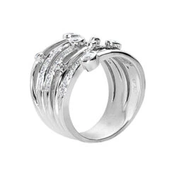 14K White Gold Right Hand Diamond Ladies Ring 1.23ct 8 14K White Gold Right Hand Diamond Ladies Ring 1.23ct -H'Hen Sale Store 14k gold right hand diamond ladies ring 123ct p 29736 back white