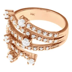 14K White Gold Right Hand Diamond Ring 0.94ct -H'Hen Sale Store 14k gold right hand diamond ring 094ct p 29755 back rose