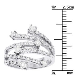 14K White Gold Right Hand Diamond Ring 0.94ct -H'Hen Sale Store 14k gold right hand diamond ring 094ct p 29755 ruler white