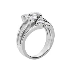 14K White Gold Right Hand Diamond Ring 1.10ct -H'Hen Sale Store 14k gold right hand diamond ring 110ct p 29746 back white