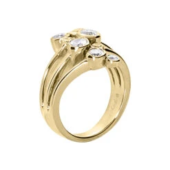 14K White Gold Right Hand Diamond Ring 1.10ct -H'Hen Sale Store 14k gold right hand diamond ring 110ct p 29746 back yellow