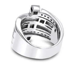 14K White Gold Right Hand Diamond Ring 1.16ct -H'Hen Sale Store 14k gold right hand diamond ring 116ct p 29762 backwh