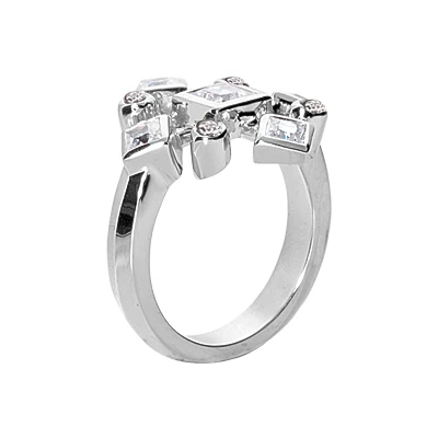 14K White Gold Right Hand Diamond Ring 1.20ct 5 14K White Gold Right Hand Diamond Ring 1.20ct - Image 3