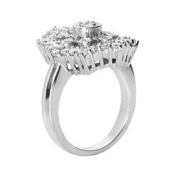14K White Gold Right Hand Diamond Ring 1.25ct 8 14K White Gold Right Hand Diamond Ring 1.25ct -H'Hen Sale Store 14k gold right hand diamond ring 125ct p 29750 back white