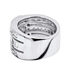 Unique 14K White Gold Right Hand Diamond Ring For Women 3.01ct By Luxurman -H'Hen Sale Store 14k gold right hand diamond ring 301ct p 29764 backwh