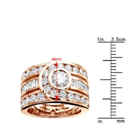 Unique 14K White Gold Right Hand Diamond Ring For Women 3.01ct By Luxurman -H'Hen Sale Store 14k gold right hand diamond ring 301ct p 29764 rulerro