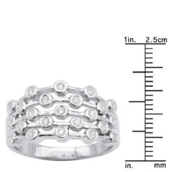 14K White Gold Right Hand Ladies Diamond Ring 0.46ct 13 14K White Gold Right Hand Ladies Diamond Ring 0.46ct -H'Hen Sale Store 14k gold right hand ladies diamond ring 046ct p 29824 rulerwh