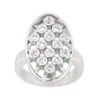 14K White Gold Right Hand Ladies Diamond Ring 0.98ct