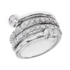 14K White Gold Right Hand Ladies Diamond Ring 1.25ct
