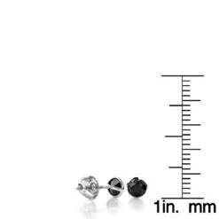 14K White Gold Round Black Diamond Stud Earrings Bezel 1/2ct 13 14K White Gold Round Black Diamond Stud Earrings Bezel 1/2ct -H'Hen Sale Store 14k gold round black diamond stud earrings bezel 12ct p 6224 rulerwh