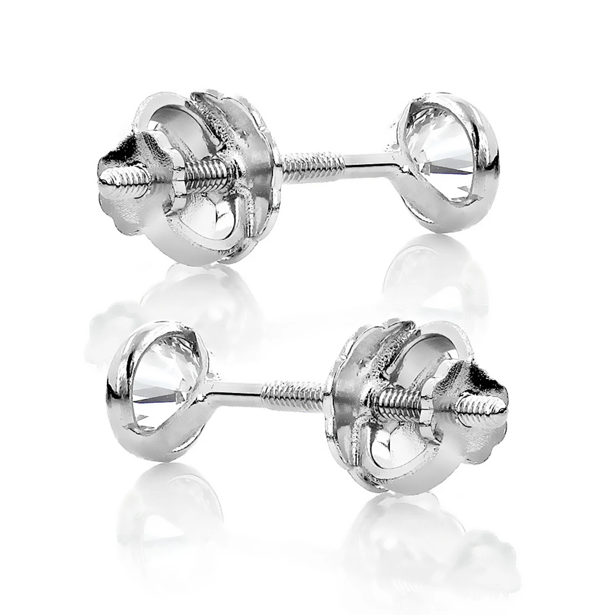 14K Rose Gold Round Diamond Bezel Stud Earrings 0.30ct 6 14K Rose Gold Round Diamond Bezel Stud Earrings 0.30ct - Image 4