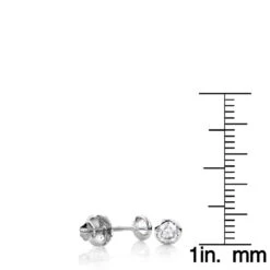 14K White Gold Round Diamond Bezel Stud Earrings 0.50ct -H'Hen Sale Store 14k gold round diamond bezel stud earrings 050ct p 7058 rulerwh