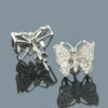 14K White Gold Round Diamond Butterfly Earrings For Women 0.50ct -H'Hen Sale Store 14k gold round diamond butterfly earrings 050ct p 6405