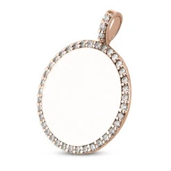 14K White Gold Round Diamond Circle Pendant 0.40ct -H'Hen Sale Store 14k gold round diamond circle pendant 040ct p 27301 back rose 20220426