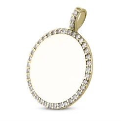 14K White Gold Round Diamond Circle Pendant 0.40ct -H'Hen Sale Store 14k gold round diamond circle pendant 040ct p 27301 back yellow 20220426