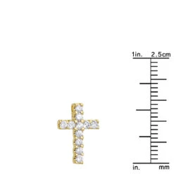 14K Yellow Gold Round Diamond Cross Necklace 0.33ct 12 14K Yellow Gold Round Diamond Cross Necklace 0.33ct -H'Hen Sale Store 14k gold round diamond cross necklace 033ct p 26523 rulerye