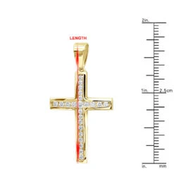 14K White Gold Round Diamond Cross Necklace 1.36ct -H'Hen Sale Store 14k gold round diamond cross necklace 136ct p 26526 rulerye