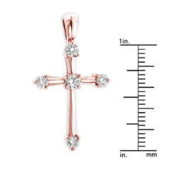 14K White Gold Round Diamond Cross Pendant 0.33ct 17mm 5 Stones 17 14K White Gold Round Diamond Cross Pendant 0.33ct 17mm 5 Stones -H'Hen Sale Store 14k gold round diamond cross pendant 030ct p 26552 rulerro
