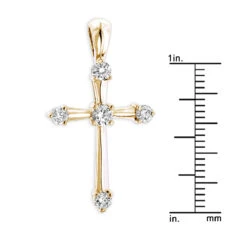 14K White Gold Round Diamond Cross Pendant 0.33ct 17mm 5 Stones 16 14K White Gold Round Diamond Cross Pendant 0.33ct 17mm 5 Stones -H'Hen Sale Store 14k gold round diamond cross pendant 030ct p 26552 rulerye