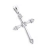 14K White Gold Round Diamond Cross Pendant 0.33ct 17mm 5 Stones -H'Hen Sale Store 14k gold round diamond cross pendant 030ct p 26552 wh