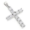 14K White Gold Round Diamond Cross Pendant 0.33ct 10mm -H'Hen Sale Store 14k gold round diamond cross pendant 033ct p 26500 wh