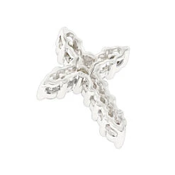 14K White Gold Round Diamond Cross Pendant For Men And Women 0.55ct -H'Hen Sale Store 14k gold round diamond cross pendant 055ct p 26506 backwh