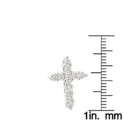 14K White Gold Round Diamond Cross Pendant For Men And Women 0.55ct -H'Hen Sale Store 14k gold round diamond cross pendant 055ct p 26506 rulerwh