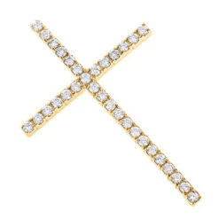 14K White Gold Round Diamond Cross Pendant 0.72ct -H'Hen Sale Store 14k gold round diamond cross pendant 072ct p 6569 ye