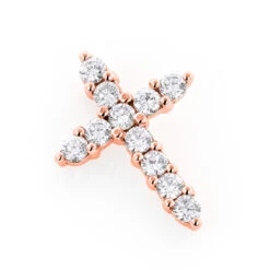 Small 14K White Gold Round Diamond Cross Pendant For Women 1 Carat 10 Small 14K White Gold Round Diamond Cross Pendant For Women 1 Carat -H'Hen Sale Store 14k gold round diamond cross pendant 10ct p 6611 ro