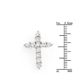 Small 14K White Gold Round Diamond Cross Pendant For Women 1 Carat 13 Small 14K White Gold Round Diamond Cross Pendant For Women 1 Carat -H'Hen Sale Store 14k gold round diamond cross pendant 10ct p 6611 rulerwh