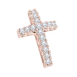 14K White Gold Round Diamond Cross Pendant 1.2ct -H'Hen Sale Store 14k gold round diamond cross pendant 120ct p 26568 ro