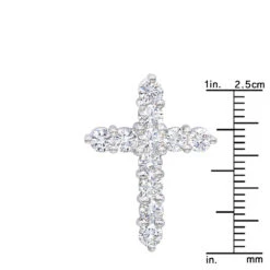 14K White Gold Round Diamond Cross Pendant 1.65ct -H'Hen Sale Store 14k gold round diamond cross pendant 165ct p 26510 rulerwh