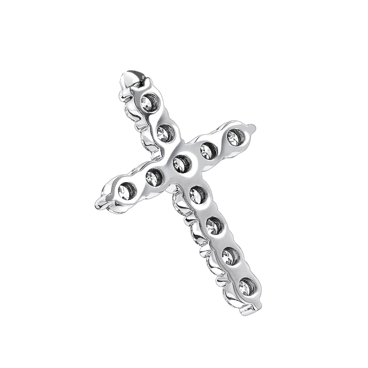 14K Yellow Gold Round Diamond Cross Pendant 3.30ct 6 14K Yellow Gold Round Diamond Cross Pendant 3.30ct - Image 4