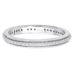 Thin 14K White Gold Round Diamond Eternity Band 0.38ct -H'Hen Sale Store 14k gold round diamond eternity band 038ct p 24856 backwh