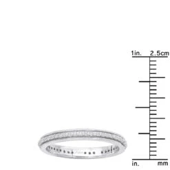 Thin 14K White Gold Round Diamond Eternity Band 0.38ct -H'Hen Sale Store 14k gold round diamond eternity band 038ct p 24856 rulerwh