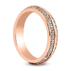 14K White Gold 2 Row Round Diamond Eternity Band 0.80ct -H'Hen Sale Store 14k gold round diamond eternity band 080ct p 24859 back rose 20220426