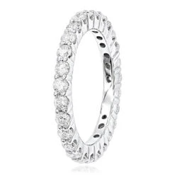 Thin 14K White Gold Round Diamond Eternity Band 1.35ct -H'Hen Sale Store 14k gold round diamond eternity band 135ct p 24815 backwh