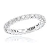 Thin 14K White Gold Round Diamond Eternity Band 1.35ct