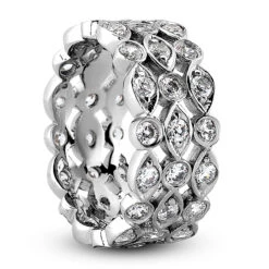 14K White Gold Round Diamond Eternity Band 1.68ct -H'Hen Sale Store 14k gold round diamond eternity band 168ct p 35196 back white 20220426