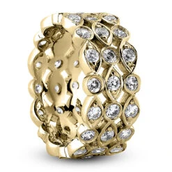 14K White Gold Round Diamond Eternity Band 1.68ct -H'Hen Sale Store 14k gold round diamond eternity band 168ct p 35196 back yellow 20220426