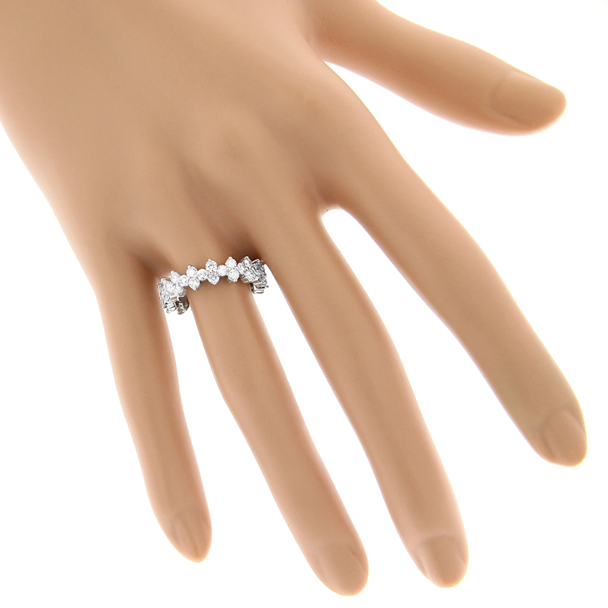 14K White Gold Round Diamond Eternity Band 2.25ct 6 14K White Gold Round Diamond Eternity Band 2.25ct - Image 4