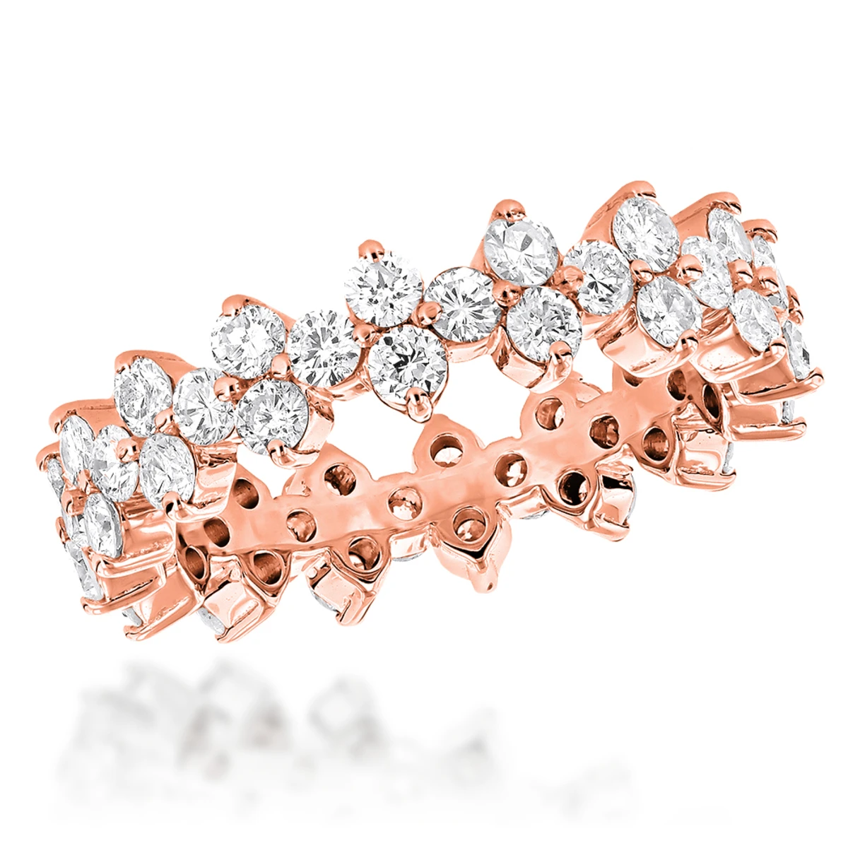 14K White Gold Round Diamond Eternity Band 2.25ct 5 14K White Gold Round Diamond Eternity Band 2.25ct - Image 3